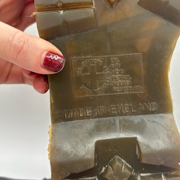 RARE Vintage Dr Martens 7735 Gaucho Safety Boot Made In England Brown Leather 7 - Picture 16 of 16